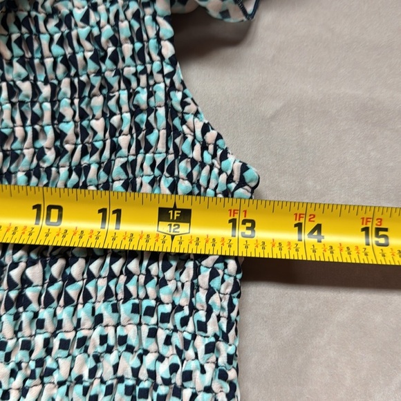 Parker NWT Off-Shoulder Smocked Dress Smocked Fit & Flare Tiered Ruffle Hem S - Picture 10 of 11